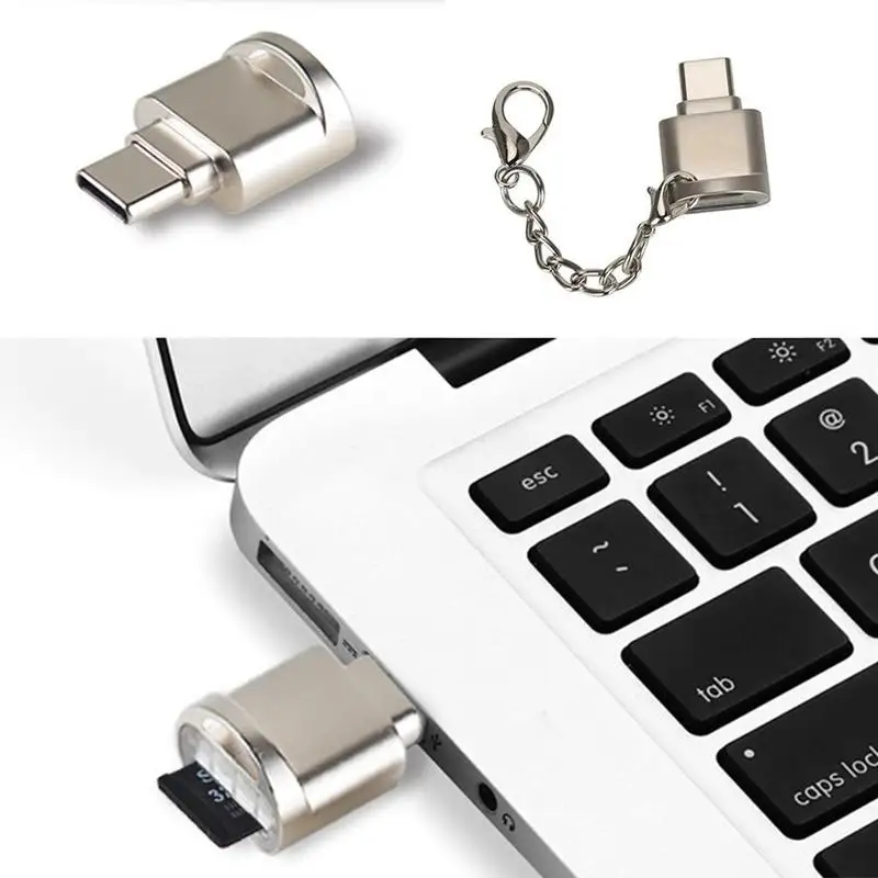 Серебряный портативный Usb 3,1 C кард-ридер Usb-c Tf Micro Sd адаптер типа OTG-c кард-ридер для samsung
