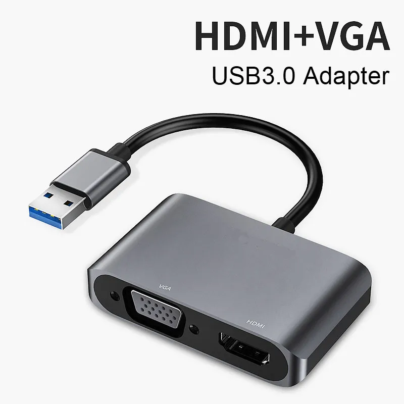  USB al Convertitore di HDMI Audio Video Cavo USB3.0 a VGA Adattatore HDMI 4K HD 1080P Multi-Display