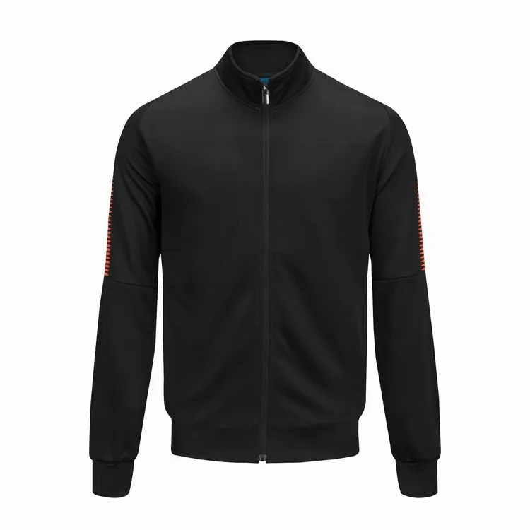 

Printed Black Sports Jackets Autumn And Winter Outdoor Clothing Football Training Long-sleeve Suit Team Jersey Printed Words