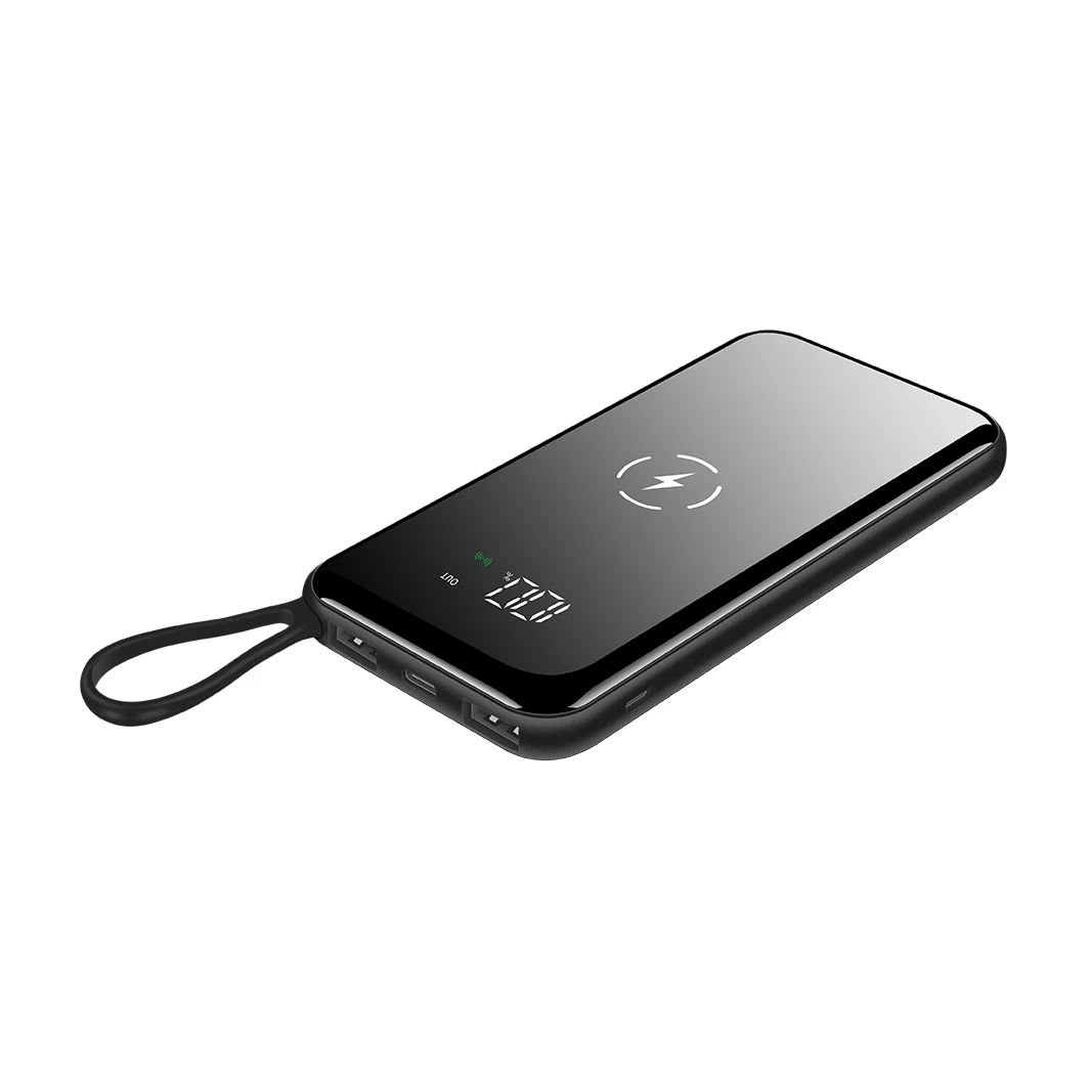 Wireless Power Bank Waterproof Full Screen Portable 30000 MAh Dual USB for All Phone Powerbank Fast Charging External Battery