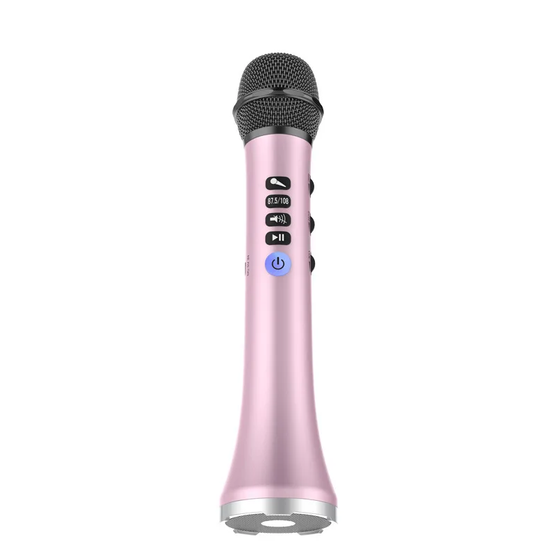 L-698 Профессиональный 15 Вт Портативный USB беспроводной Bluetooth караоке микрофон динамик домашний KTV для воспроизведения музыки и пения динамик - Цвет: pink
