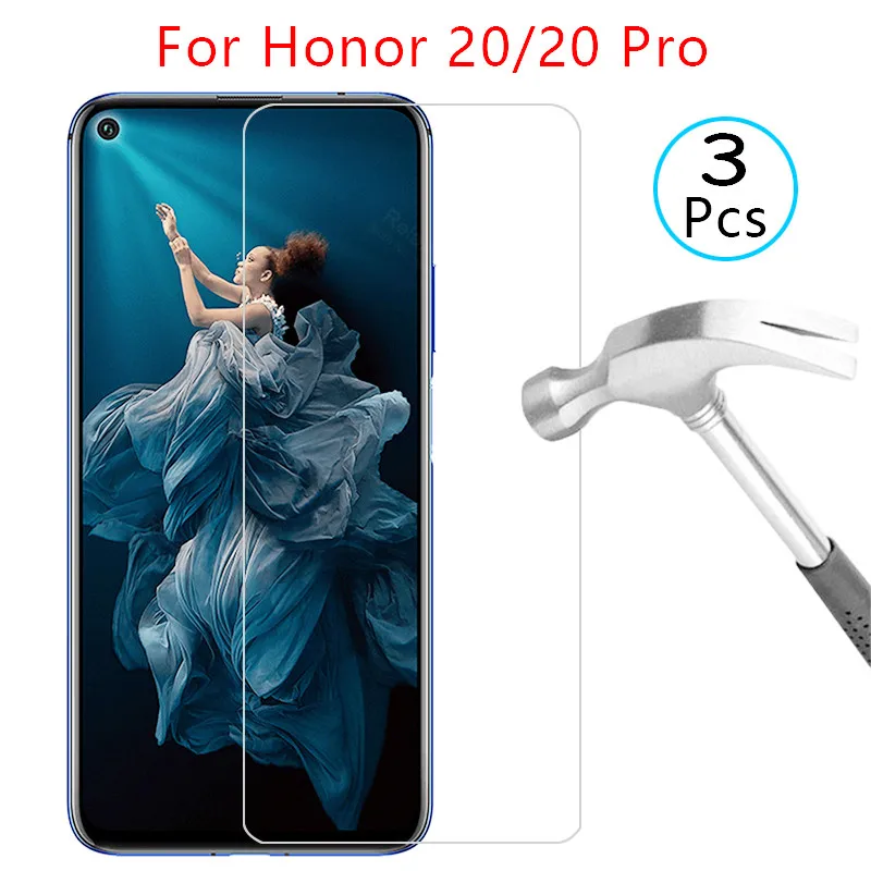 Закаленное стекло для Huawei Honor 20 Pro 3 шт. Защитное экрана honor honer20 pro 20pro защитное 6 26