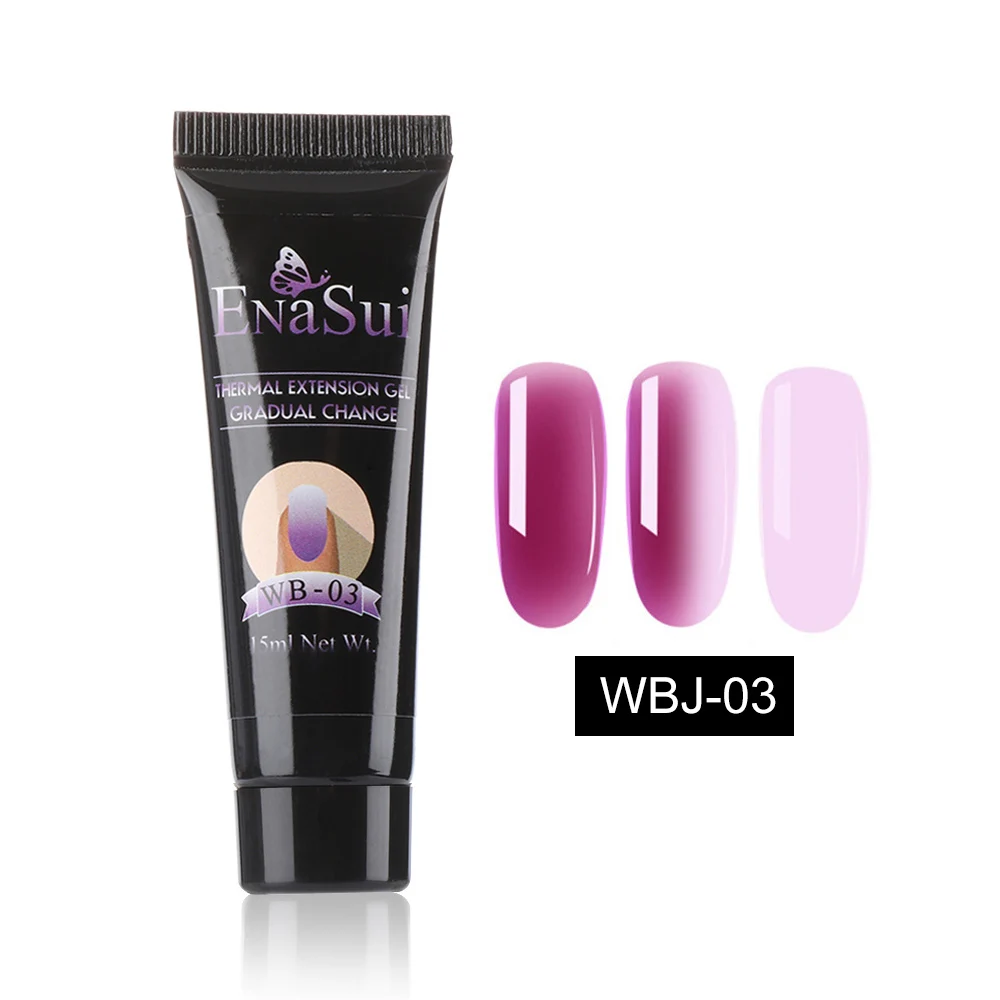 15ml Thermal Quick Extension Fluorescent Nail Gel Polish Nail Building Gel Temperature Color Changing Soak Off UV Gel Varnish