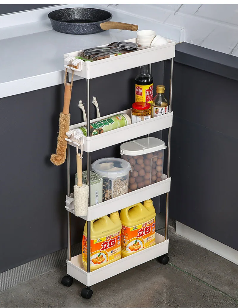 Trolley rack com roda de armazenamento multicamada