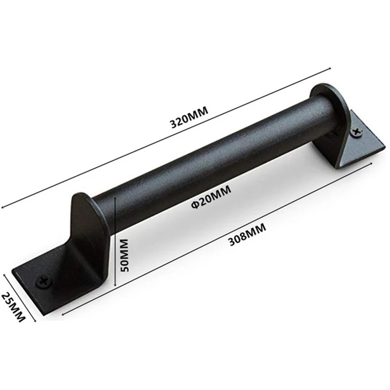 

Sliding Barn Door Pull Flush Door Handle Hardware Set Matte Black 320*308*25mm