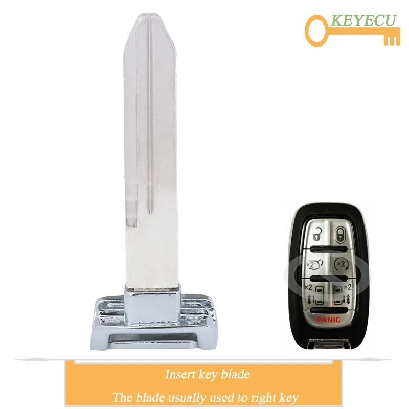 KEYECU неразрезанная вставка аварийное лезвие для автомобильного ключа Chrysler Philosophy
