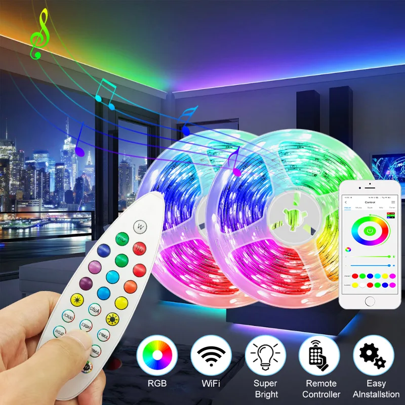 5050 RGB APP новейший Wi-Fi пульт дистанционного управления 5 м 10 15 20 полный комплект LEMD