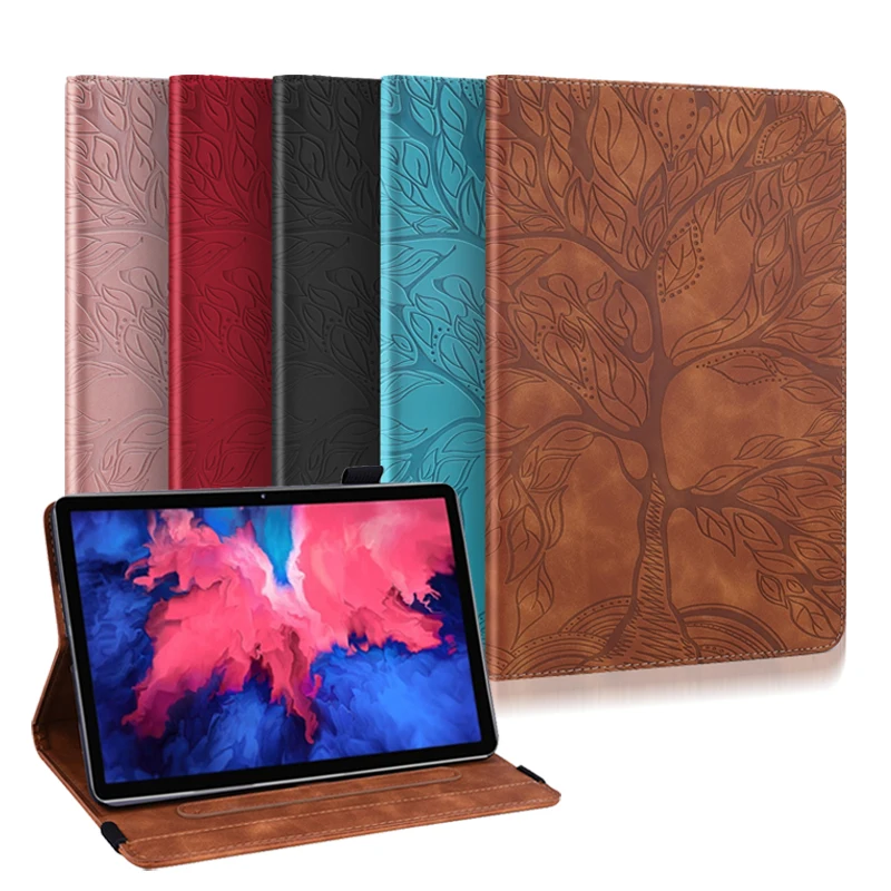 Capa de Couro pu com Suporte 3d de Árvore Capa para Samsung Galaxy Tab a 10.5 2023 e Galaxy Tab a 10 Tamanhos