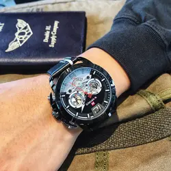 NAVIFORCE Мужская Мода Спортивные часы Водонепроницаемый кожаный ремешок Творческий аналоговый Кварцевые наручные часы Для мужчин часы Relogio
