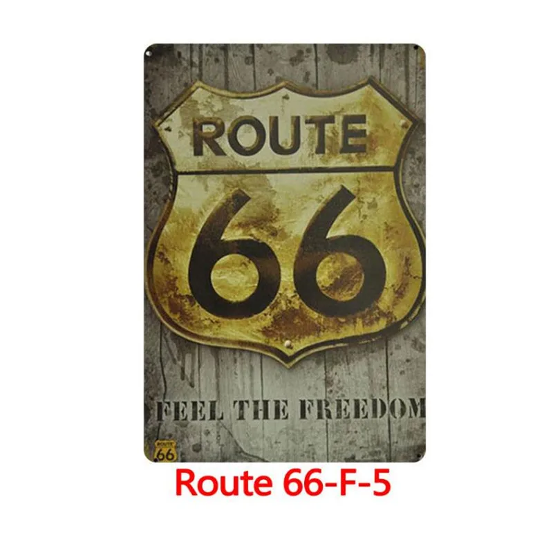 Route 66 винтажный металлический знак Ретро металлический оловянный плакат с подписью доска для паба металлическая винтажная домашняя тарелка домашний Декор стены искусства бара украшения