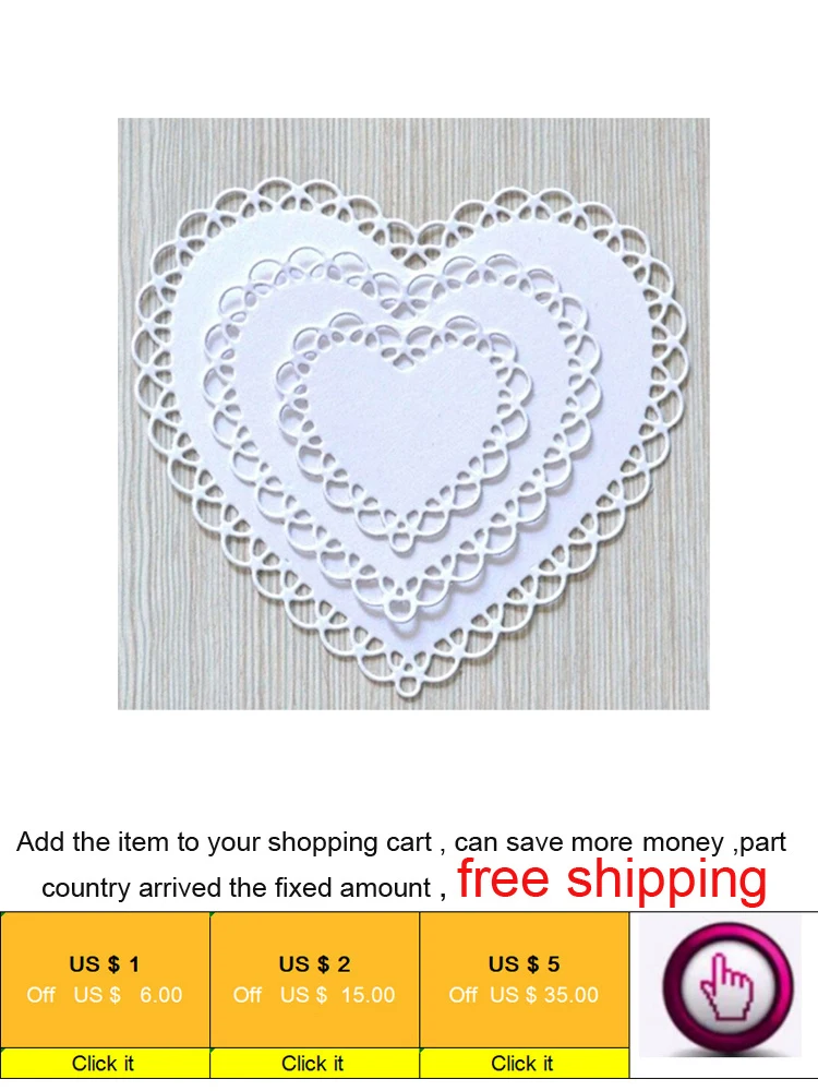 Lace Heart Metal Cutting Dies 0102