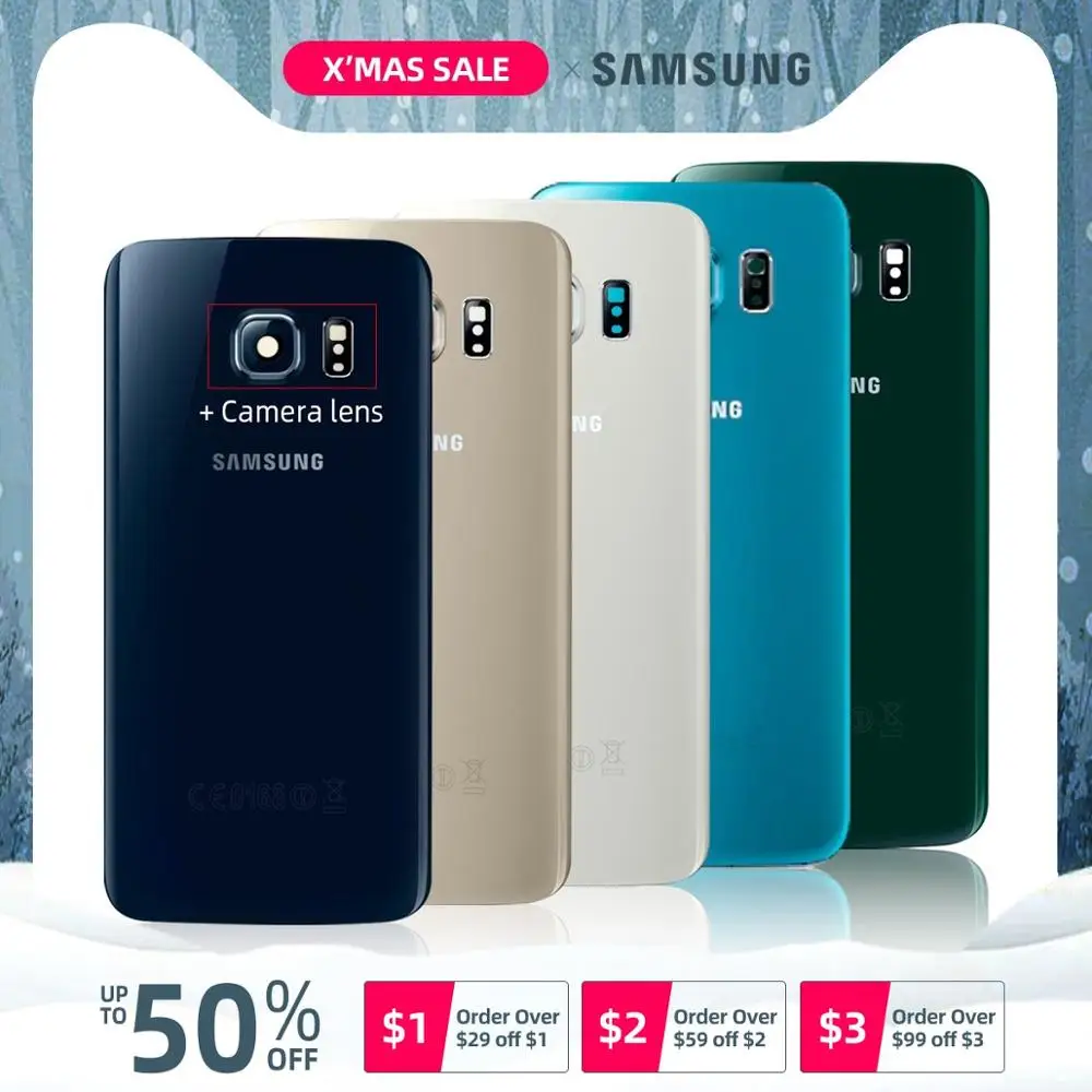 S6 G920 задняя крышка для samsung Galaxy S6 G920F задняя крышка батарейного отсека задняя крышка корпуса чехол для samsung S6 G920 Крышка батарейного отсека