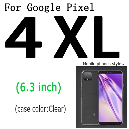 For Google Pixel 4XL Для Google Pixel 2/Pixel 2 XL/Pixel 3/Pixel 3 XL чехол тонкий ясное прозрачное покрытие Мягкий ТПУ силиконовый телефон защитный чехол сумка - Цвет: For Google Pixel 4XL