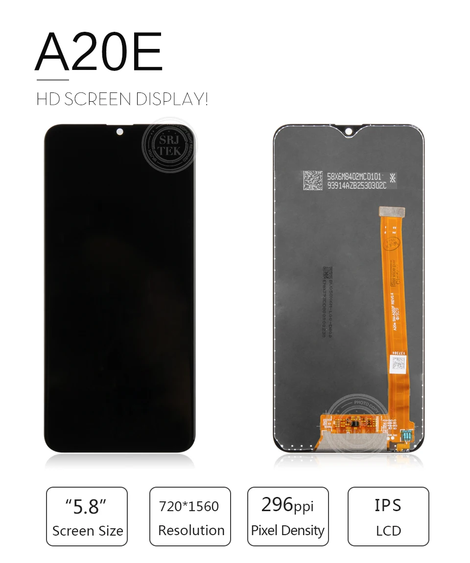 Srjtek 5," для samsung Galaxy A20E A202 A202F A202FD ЖК-дисплей сенсорный экран дигитайзер в сборе для samsung A20e Запасная часть