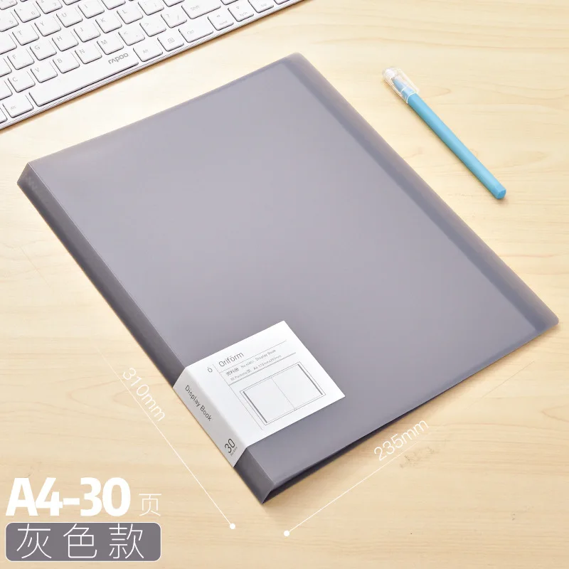 Deli 64851 Zero Series Info Booklet File Storage Bag Simple Hipster Office 30 Page Folder Single