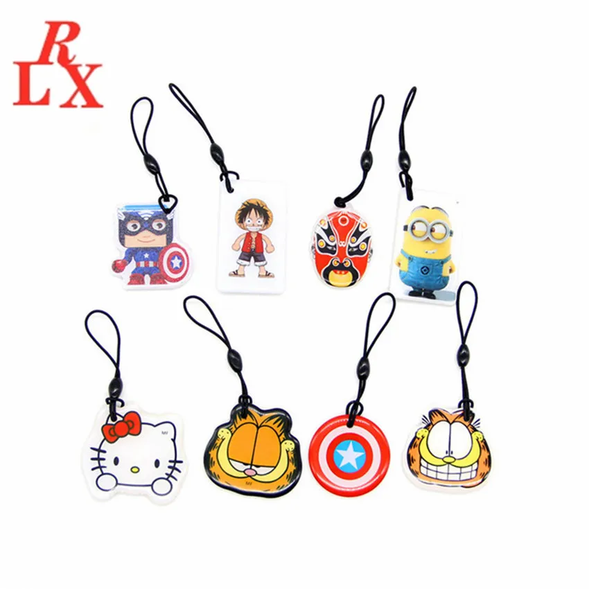 UID 13 56 МГц читаемый перезаписываемый мультяшный водонепроницаемый брелок NFC