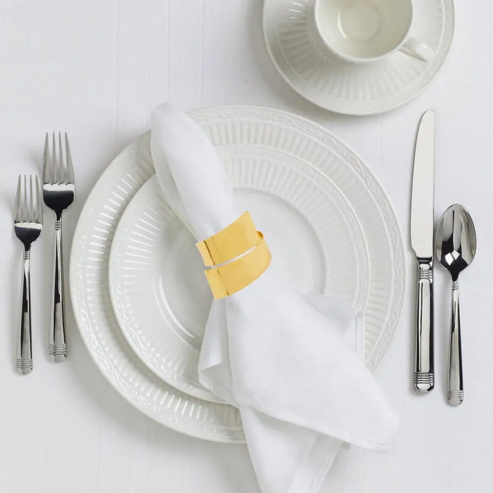 1 шт. Золотое кольцо для салфеток пряжки стульев свадебные украшения банты со