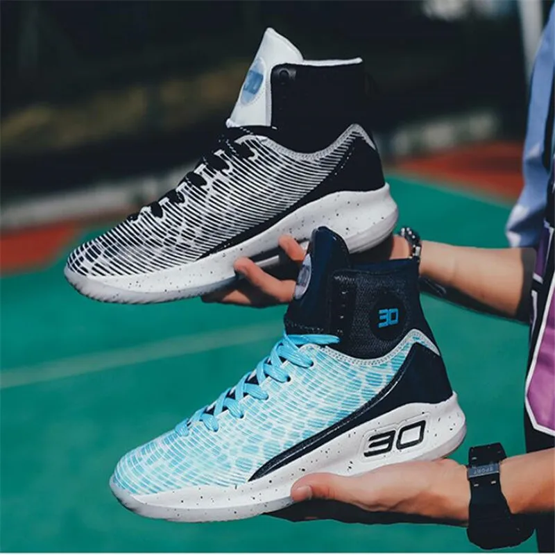Новинка, мужские баскетбольные кроссовки с высоким вырезом, дышащие, противоскользящие, износостойкие, баскетбольные кроссовки, уличная пара, обувь для бега и ходьбы
