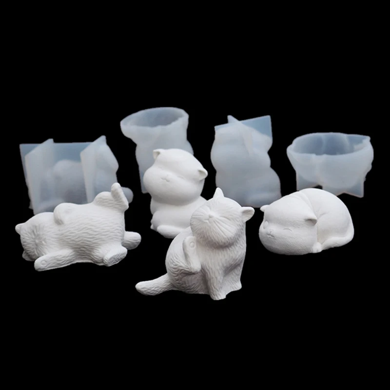 3D lucky cat Форма Силиконовая кошка формочка в виде котенка Сделай Сам форма для