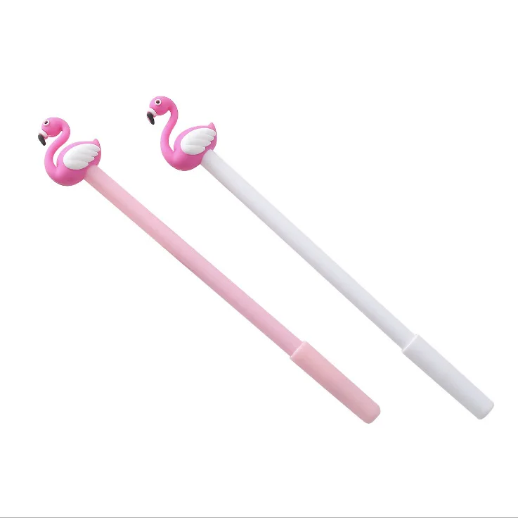 

20pcs Creative Cute Animal Cartoon Flamingo Gel Pen Black Cartoon Student Stationery Kawaii School Supplies Kawaii Pen