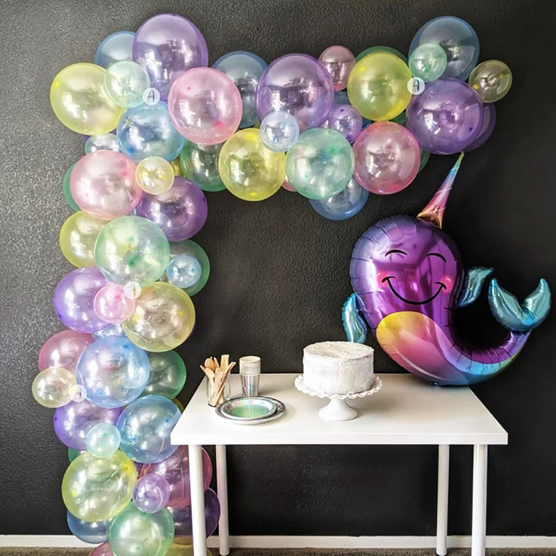 

10pcs crystal latex balloons for happy birthday party decorations kids colorful bubble balloon wedding decor baby shower baloon