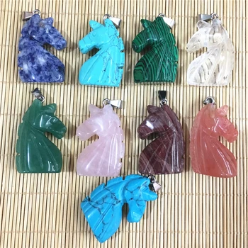 

New Super Deal Fashion Mixed Color Natural Opal Stone Pendants Charms Unicorn for Necklace Jewelry Making 5Pcs/Lot Free Shipping