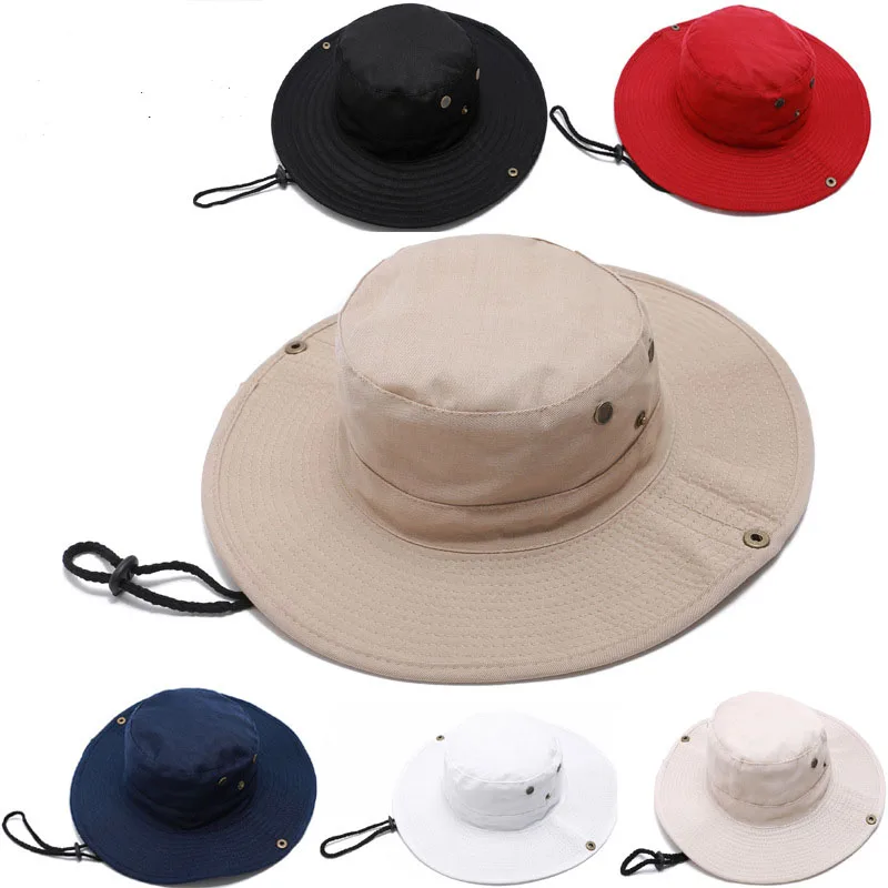 Летняя мужская уличная шляпа для рыбалки, альпинизма, солнцезащитный козырек
