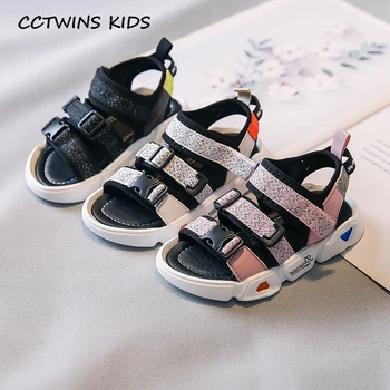 

Girls Sparkly Sandals 2020 Summer Children Fashion Casual Shoes Baby Girls Brand Beach Sandals Boys Black Flat 6606172