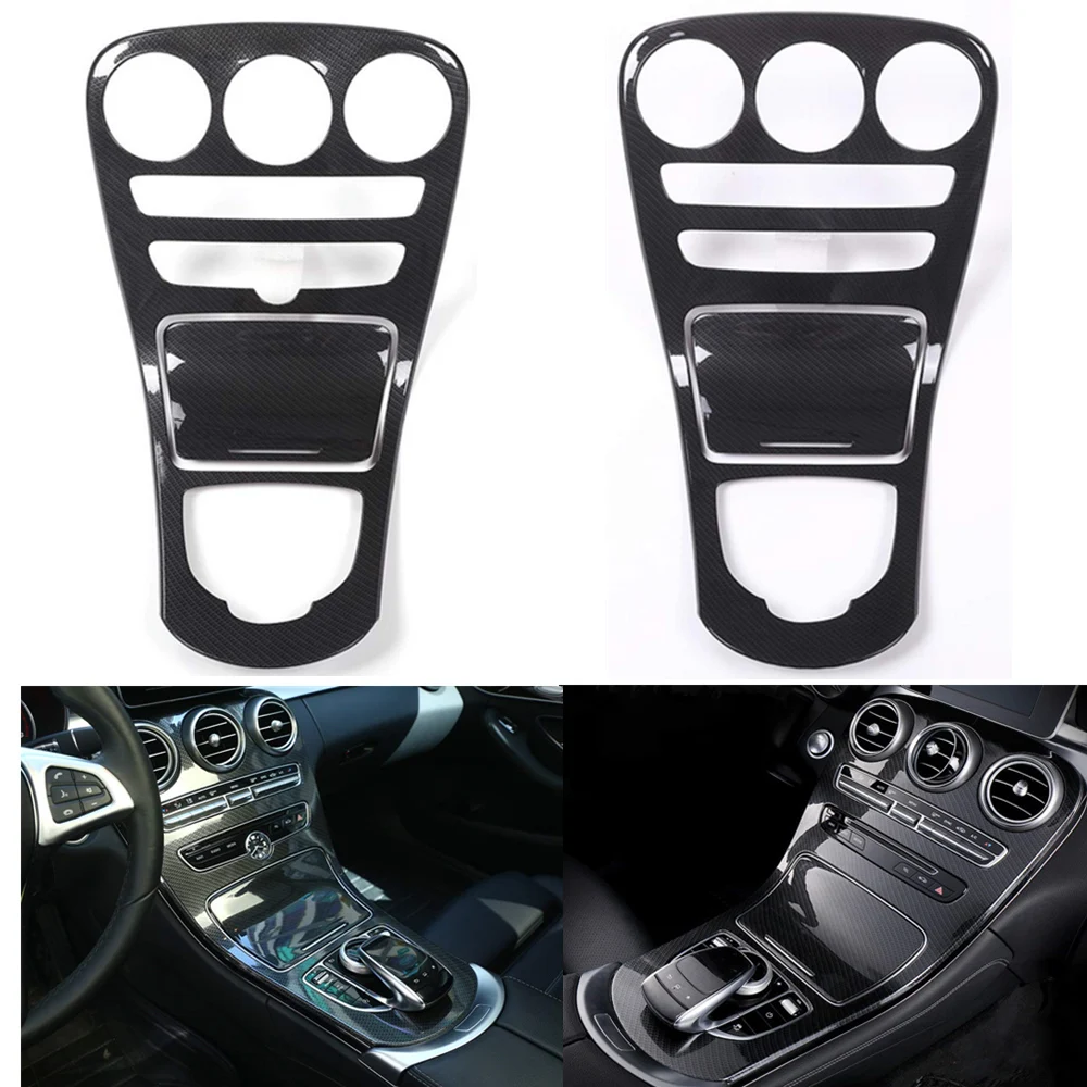 

Carbon Fiber Color Car ABS Center Console Panel Decoration Cover Trim For Benz C Class W205 C180L 2015 2016 2017