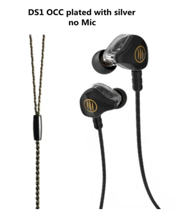 Фиолетовый Auriculares BGVP DS1 PRO HIFI 1DD+ 2BA tecnologia hidrida en la oreja tipos de IEM OCC con micrófono/OCC chapado con cable MMCX - Цвет: Фиолетовый