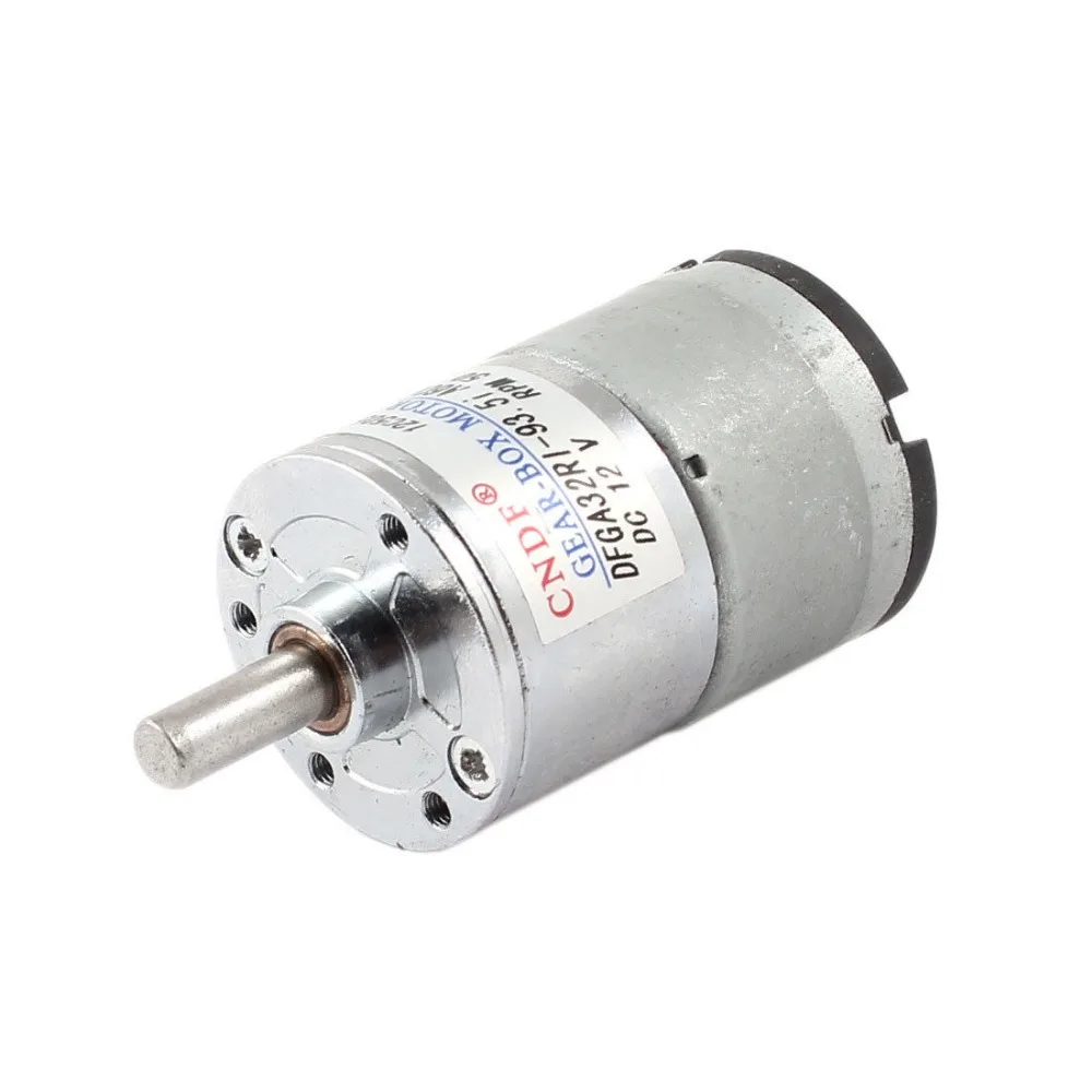 DC 12V 50RPM 6 мм Вал цилиндрический Электрический редуктор скорости редуктора