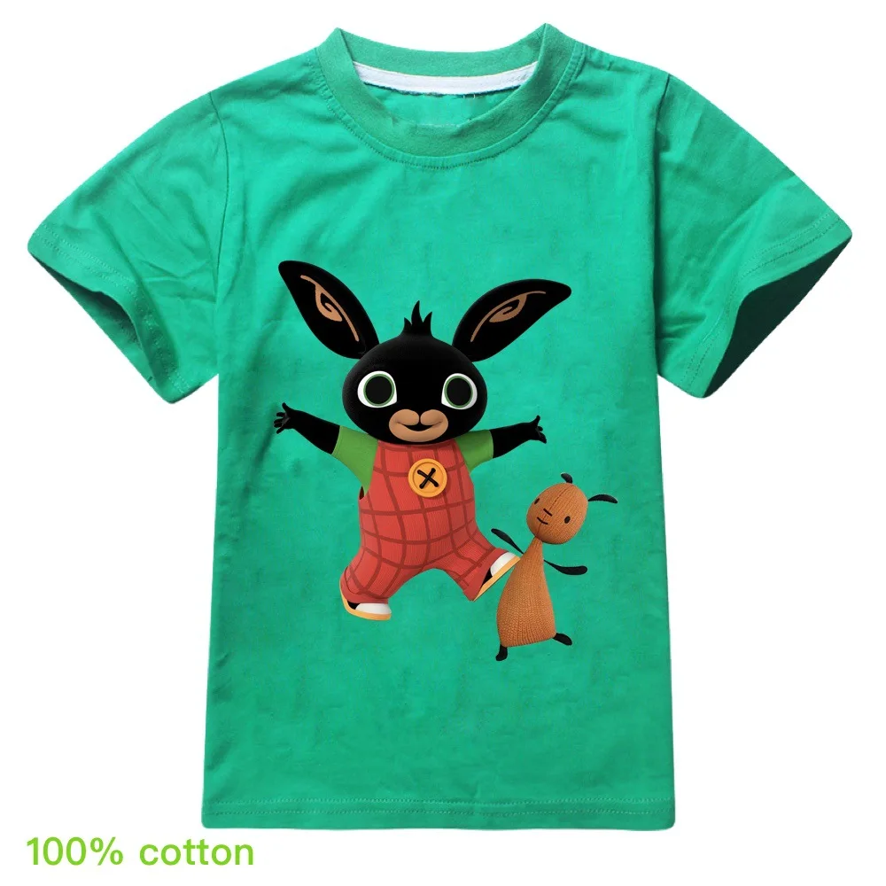 Г. Детская футболка толстовки с капюшоном Bing Bunny футболки с длинными рукавами для мальчиков и девочек, Bing Rabbit, пальто детский топ, футболка Enfan - Цвет: Зеленый