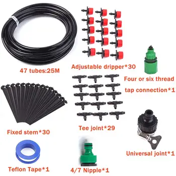 

New Brand 25M DIY Micro Drip Irrigation System Plant Automatic Self Watering Garden Hose Kits