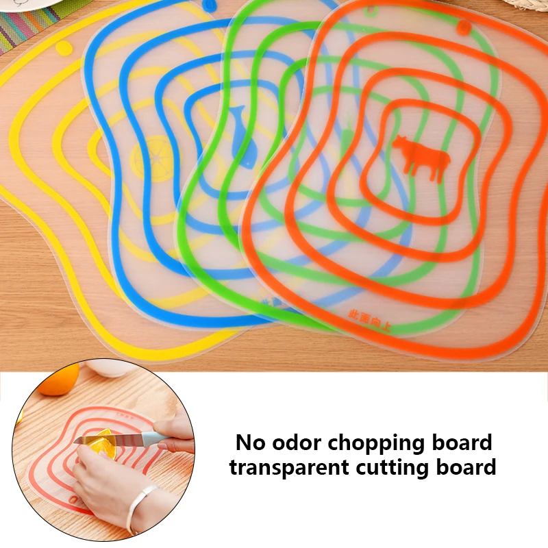 Kitchen Accessories PP Material Skidproof Cutting Board Bendable Vegetable Meat Tools Transparent Matte Plastic | Дом и сад
