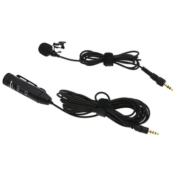 

3.5mm Audio Video Record Lavalier Lapel Clip Microphone for iPhone Android Mac Vlog Mic for DSLR Camcorder
