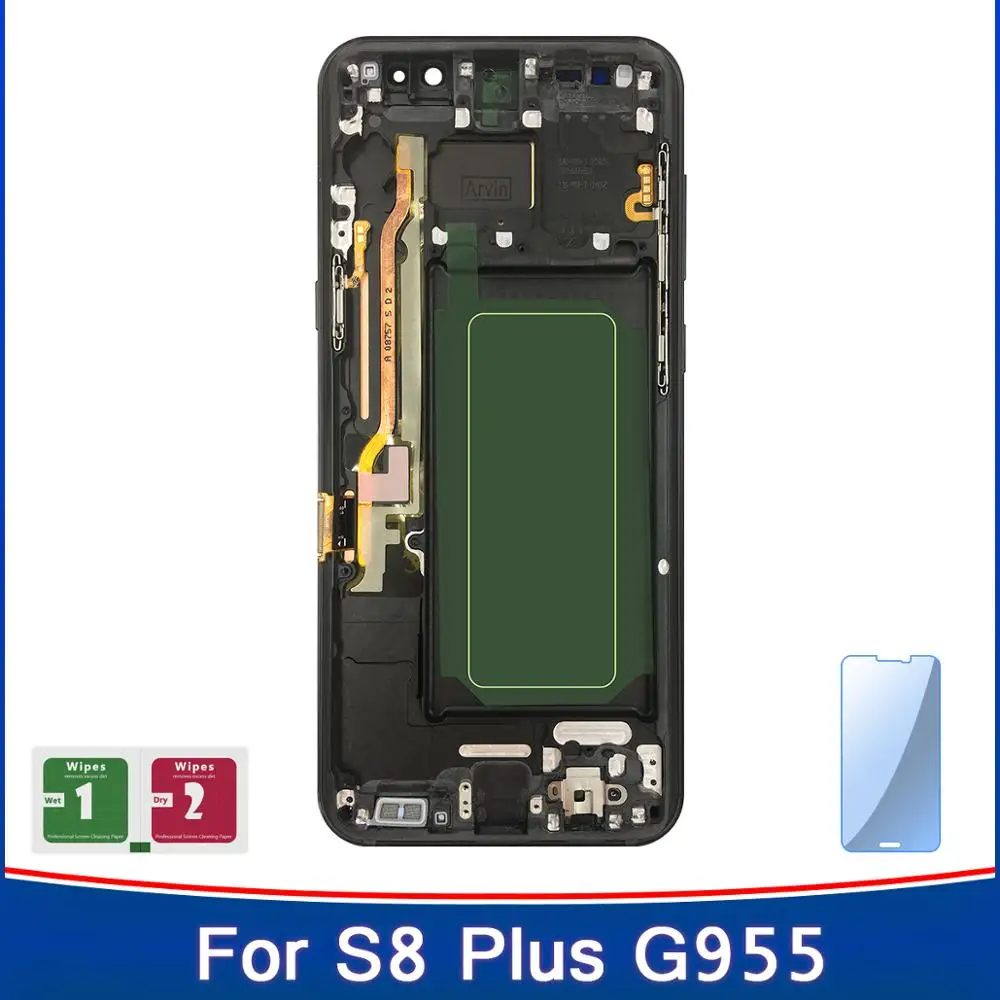 

High Quality 5.8'' LCD Display For Samsung Galaxy S8 Plus G955 G955F G955A G955T G9550 Amoled LCD Touch Screen With Frame Parts