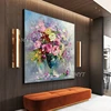 Hand Painted Oil Painting Modern Abstract Oil Painting Reprodcution Knife Flowers Heart Picture Home Decoration Unframed ► Photo 3/6