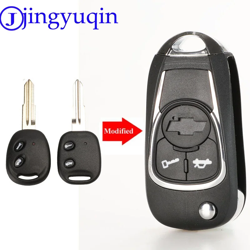 Jingyuqin 10ps 2 кнопки дистанционного ключа автомобиля оболочки для Chevrolet Epica Складной флип-чехол для ключей брелок чехол