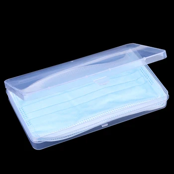 

2pcs 2020 Portable Dustproof Mask Case for Disposable Face Masks Clear Container Disposable Mask Storage Box Storage Organizer