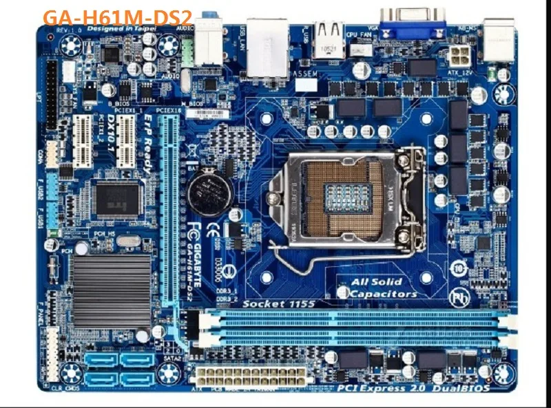 GIGABYTE GA-H61M-DS2 настольная материнская плата H61 розетка LGA 1155 i3 i5 i7 DDR3 16G uATX UEFI BIOS