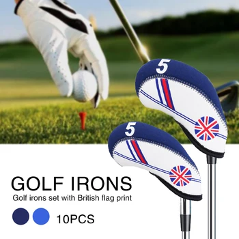 

Golf Head Cover Iron Putter Headcover Putter Cover Durable 10PCS Nylon Sports Gift Case Outdoor Storage Protect Sign Travel