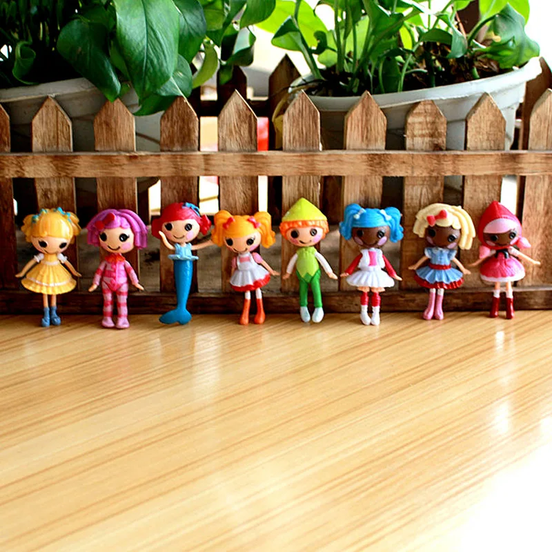 Новые 8 шт./партия 3 дюймов MGA куклы Lalaloopsy 8 см мини куклы для девочек, игрушки для игры