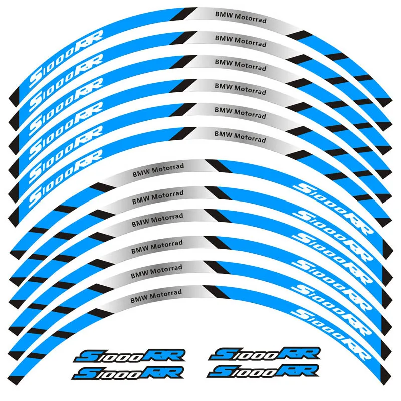 Новая высококачественная 12 шт подходит мотоциклетная наклейка для колес полоса светоотражающий обод для BMW S1000RR