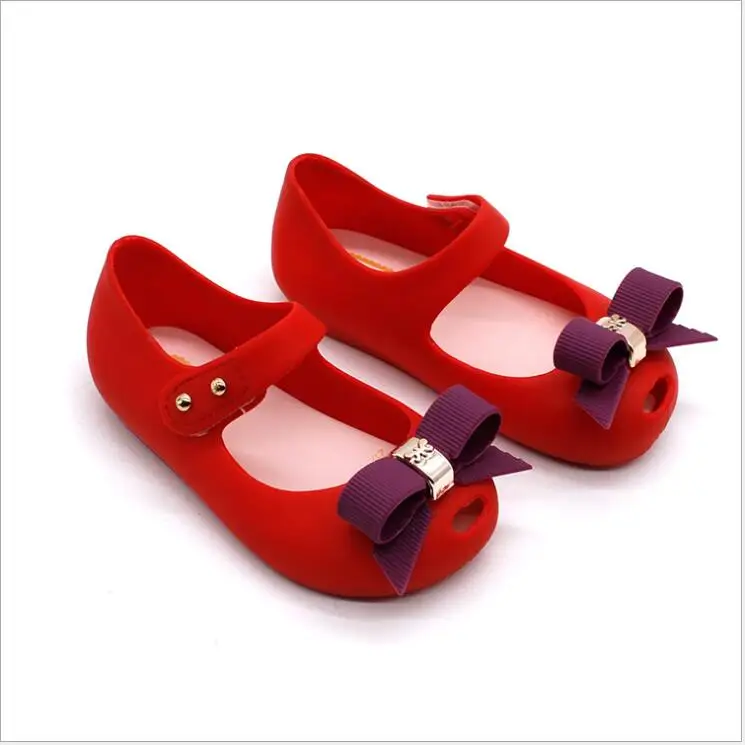 Новые сандалии для девочек; прозрачная обувь принцессы с бантом; нескользящие пляжные сандалии для девочек; обувь для девочек; Melissa 020