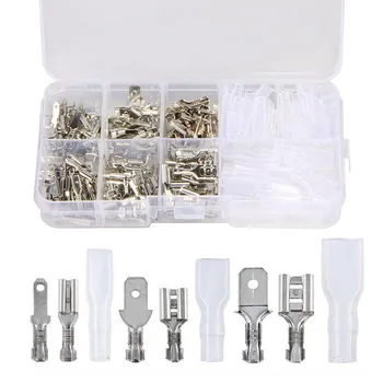 

210PCS 2.8/4.8/6.3mm Spade Crimp Terminals Insulated Seal Electrical Wire Connectors Crimping Terminal Assortment Kit