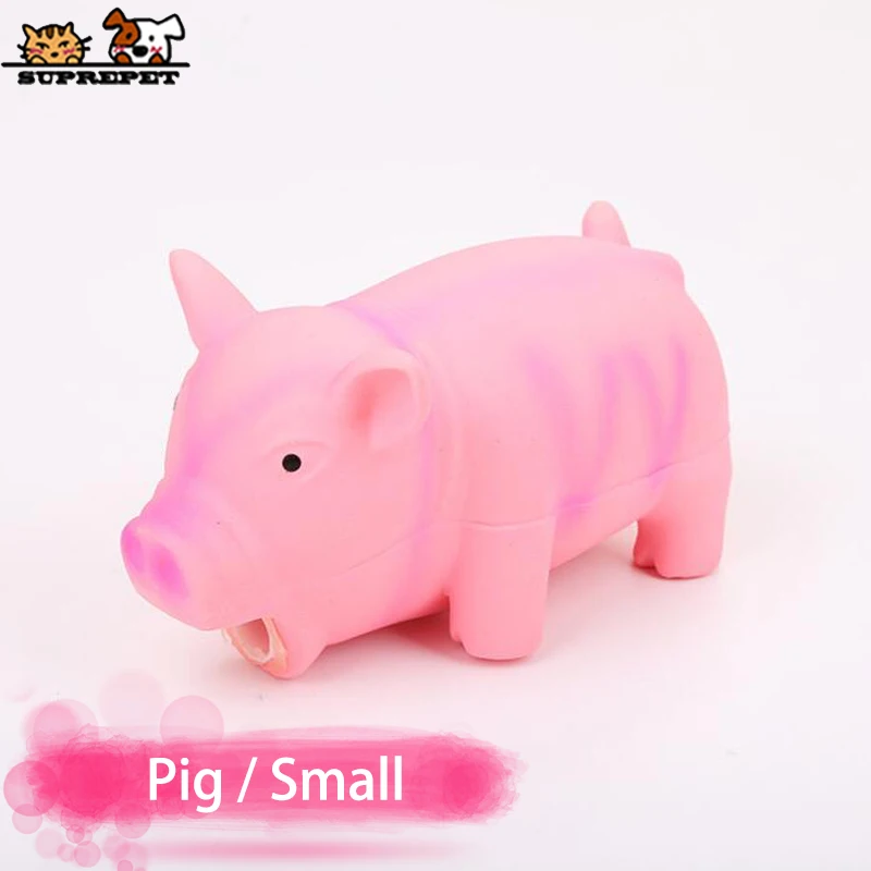 SUPREPET игрушки для домашних животных милая резиновая свинка игрушки для собак Домашние животные сильные хрюки пищащая игрушка собака щенок игрушки жевательные игрушки для питомцев товары для домашних животных peluche - Цвет: Pig Small