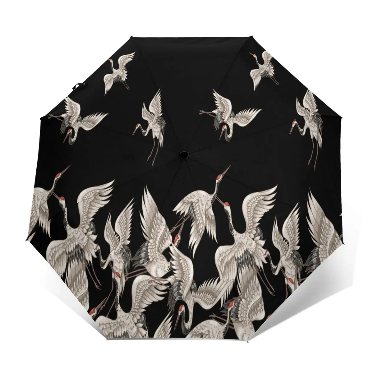 

Солнечный зонт, японские журавли, автоматический складной портативный зонт для мужчин и женщин, Солнцезащитный дождь, ветрозащитный пляжный зонт