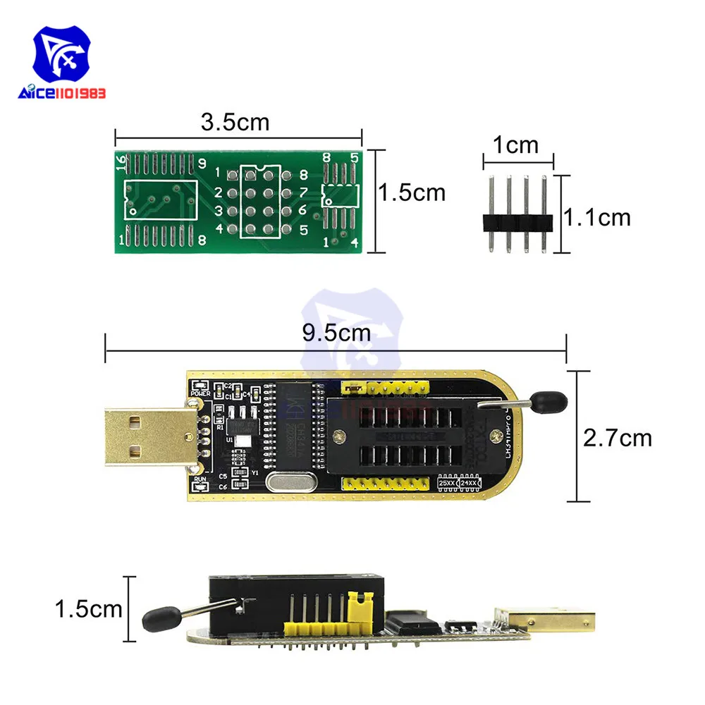 SOIC8 SOP8 IC тестовый зажим для EEPROM 93CXX/25CXX/24CXX с CH341A 24 25 серии EEPROM Flash биос USB программист модуль