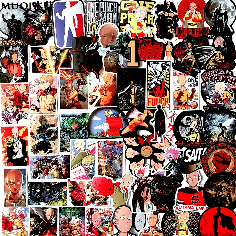 ONE PUNCH-MAN-100pcs Дети пользу мультфильм Гравити Фолз Единорог один удар-человек стикер s наклейки для спальни багаж ноутбук Bycicle граффити скейтборд стикер - Цвет: ONE PUNCH-MAN-100pcs