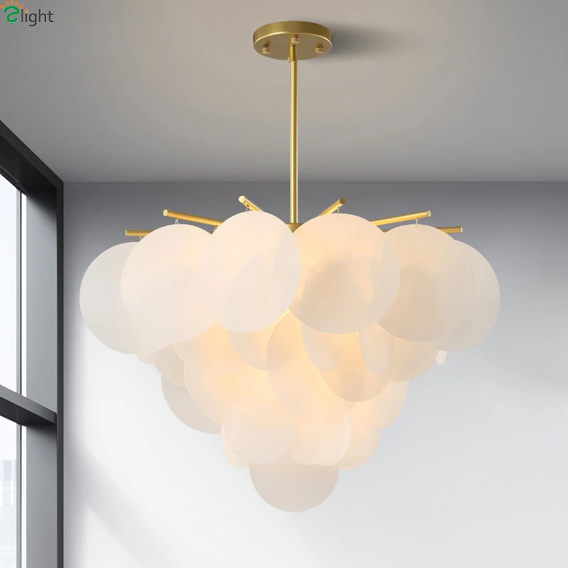 Современный акриловый светодиодный подвесной светильник с золотой Led подвесные